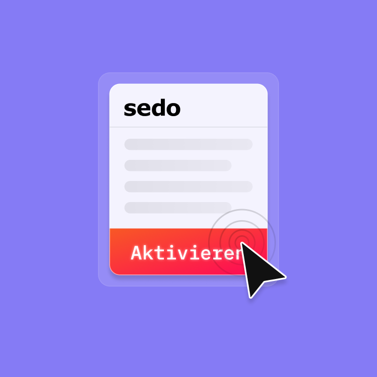 Sedo Product Card aktivieren